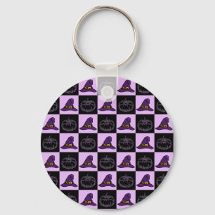 Chaveiro Halloween Witch Hat Pumpkin Face Patterno Assustad