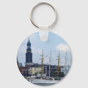 Chaveiro Hamburg Harbour Hafen Michel Alemanha Schiffe