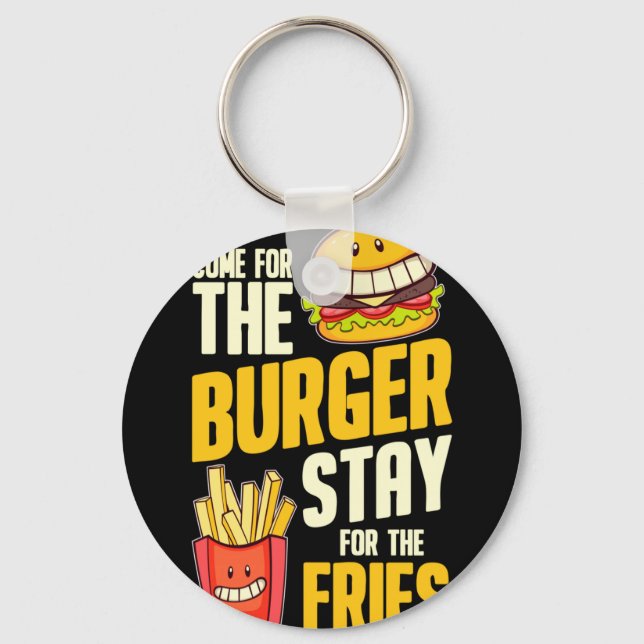 Chaveiro Hamburger de carne grelhada - cheeseburger (Frente)