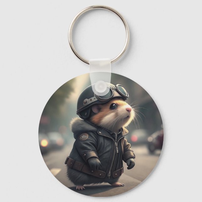 Chaveiro Hamster Biker (Frente)