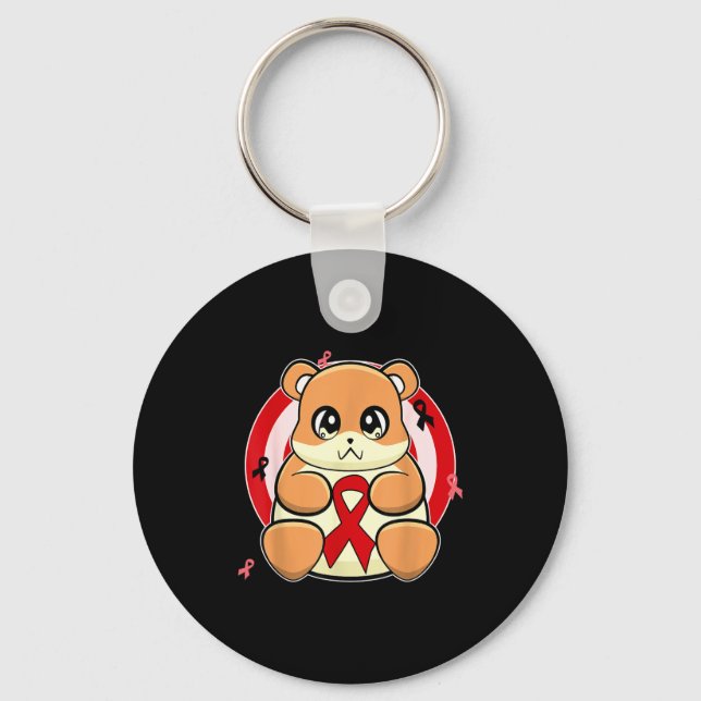 Chaveiro Hamster Heart Disease Awareness Month _2  (Frente)