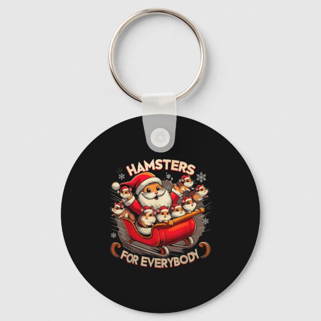 Chaveiro Hamsters For Everybody Christmas Pajamas Hamster K (Frente)