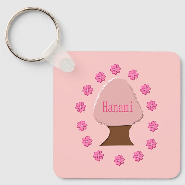Chaveiro Hanami Japonês Cherry Tree Personalizada (Frente)