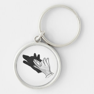 Chaveiro Hand Silhouette Wolf