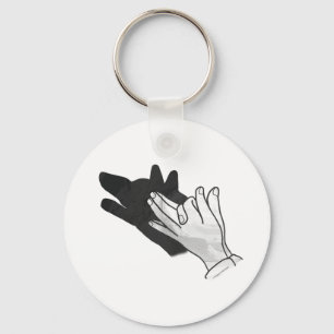 Chaveiro Hand Silhouette Wolf