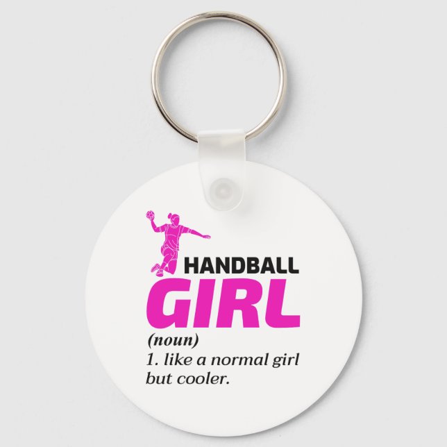 Chaveiro Handball Girl Engraçado (Frente)