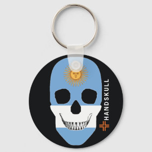Chaveiro HANDSKULL Argentina, crânio feliz, bandeira de