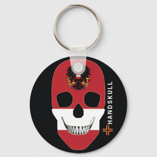 Chaveiro HANDSKULL Áustria, crânio feliz, bandeira de