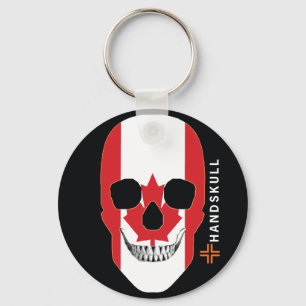 Chaveiro HANDSKULL Canadá, crânio feliz, bandeira de Cana