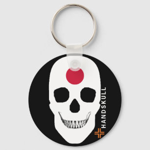 Chaveiro HANDSKULL Japão, crânio feliz, bandeira de Japã