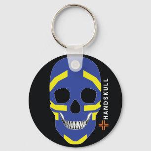 Chaveiro HANDSKULL Viking, crânio feliz, bandeira de Vikin