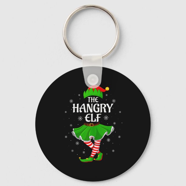 Chaveiro Hangry Elf Christmas Family Girls Women Elf Squad  (Frente)