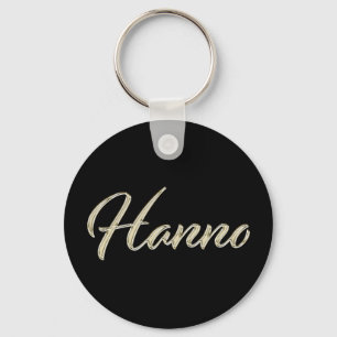 Chaveiro Hanno Name whitegold Button Schlüsselanhänger