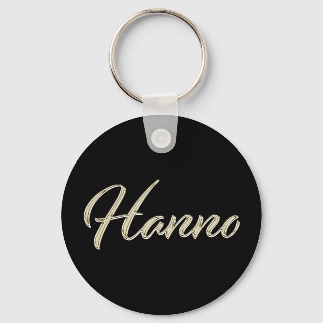 Chaveiro Hanno Name whitegold Button Schlüsselanhänger (Frente)