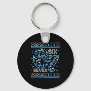 Chaveiro Hanukkah 67 Seis Sete Menino Menina Crianças 67 Me