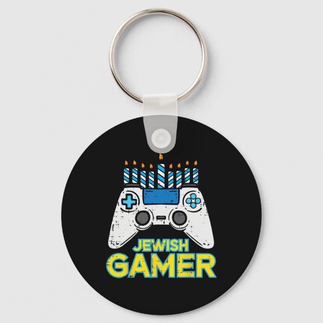 Chaveiro Hanukkah Jewish Gamer Chanukah Video Game Men Boys (Frente)