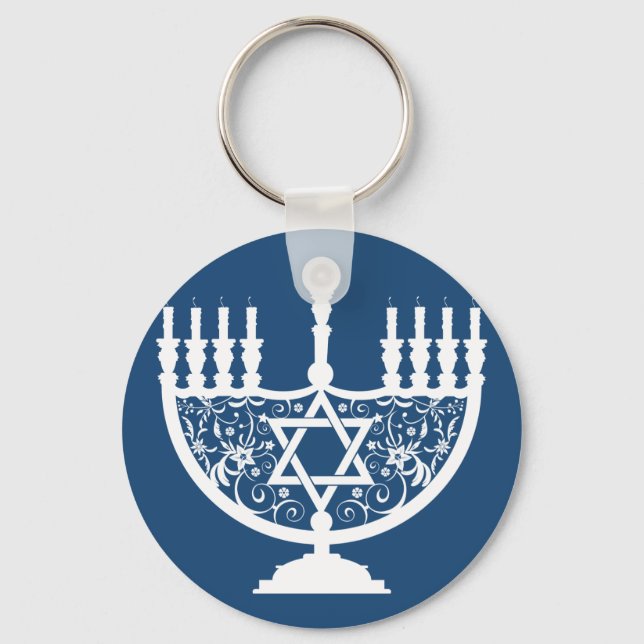 Chaveiro Hanukkah Menorah (Frente)