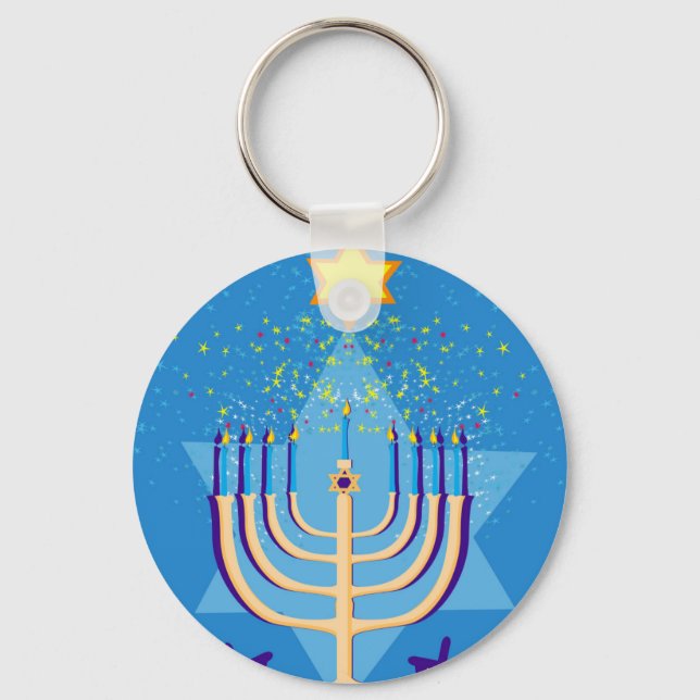 Chaveiro hanukkah menorah (Frente)