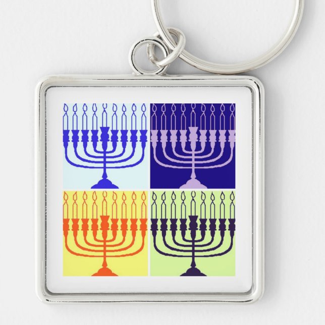 Chaveiro Hanukkah Menorah (Frente)
