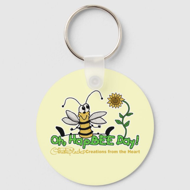 Chaveiro HapBee Day (Frente)