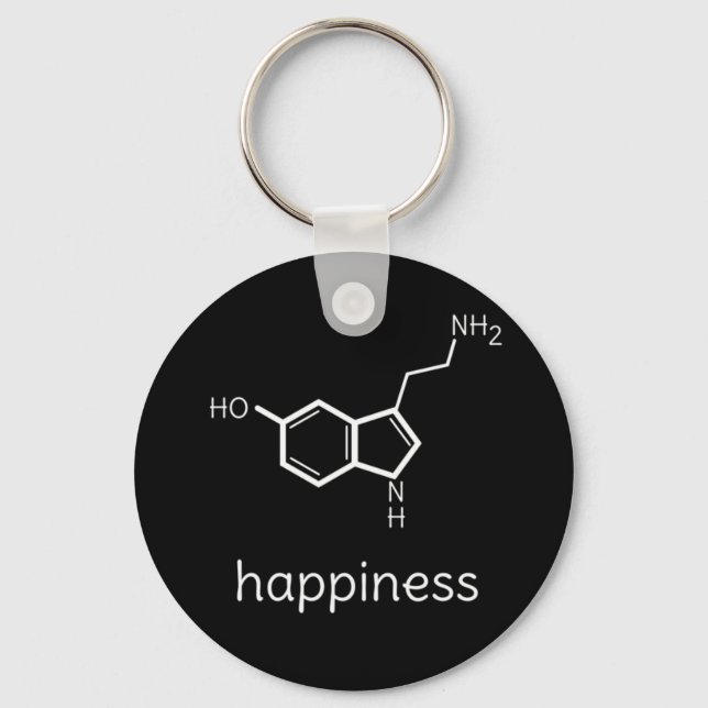 Chaveiro happiness serotonin molecules (Frente)