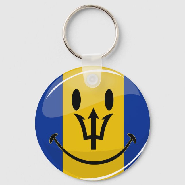 Chaveiro Happy Barbados Flag (Frente)