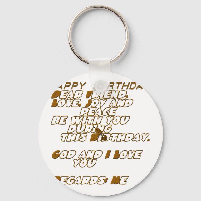 Chaveiro Happy Birthday (Frente)