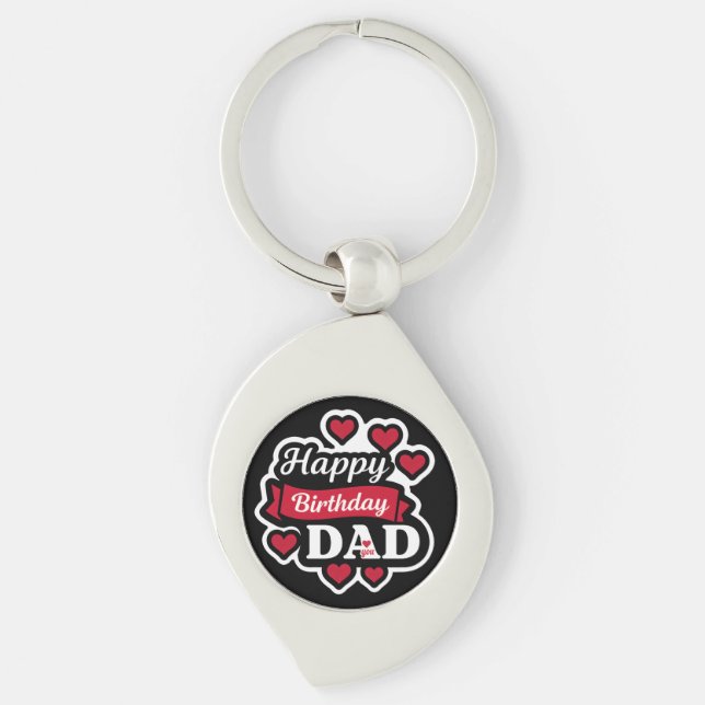 Chaveiro Happy birthday Dad (Frente)