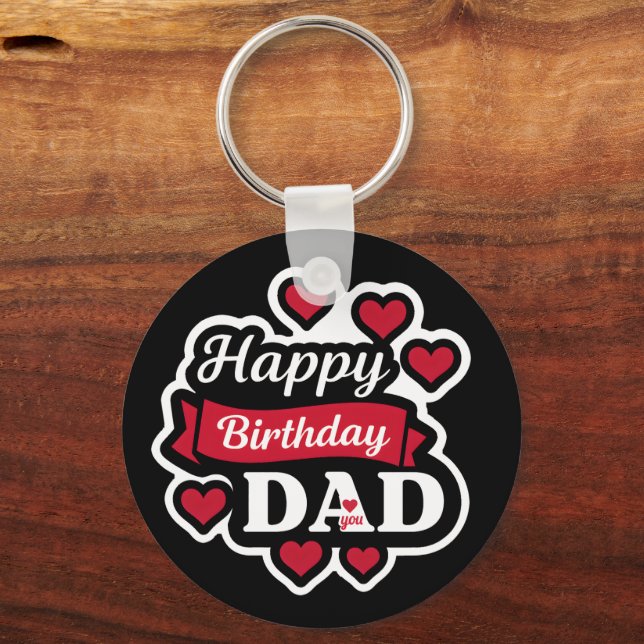 Chaveiro Happy birthday Dad (Verso)