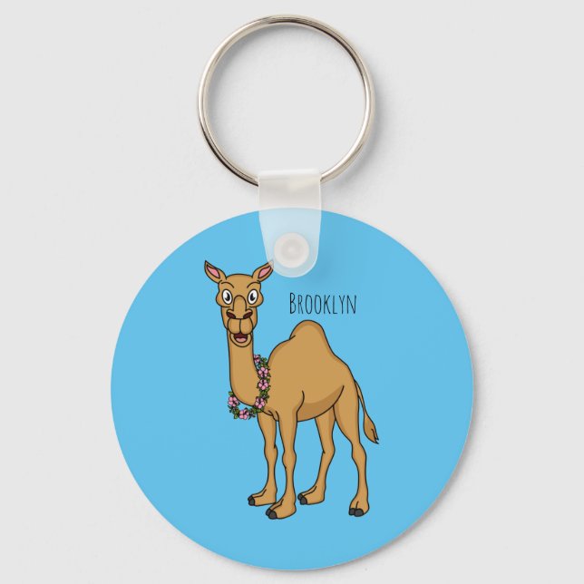 Chaveiro Happy camel cartoon illustration  (Frente)