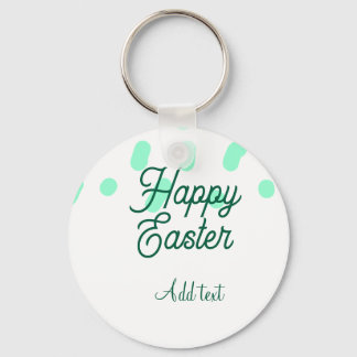 Chaveiro Happy Easter green eggs pastel name date simple