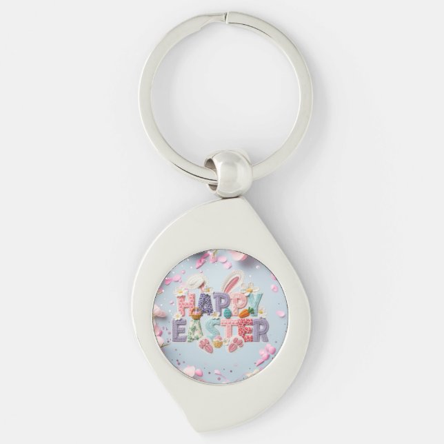 Chaveiro Happy Easter Metal Keychain (Frente)