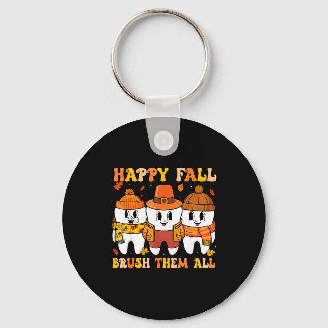 Chaveiro Happy Fall Bruhem All Teeth Thanksgiving Dental De (Frente)