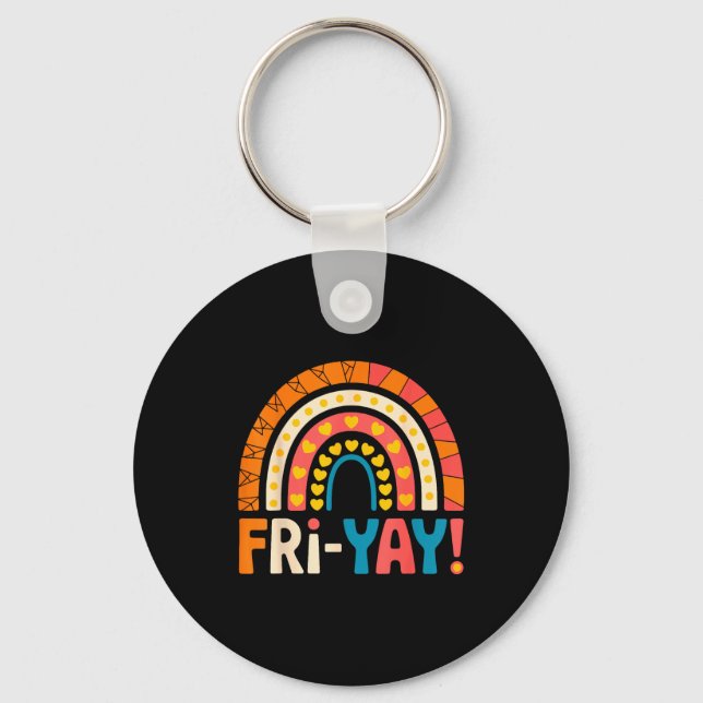 Chaveiro Happy Friday Fri-yay Teacher School Meme  (Frente)