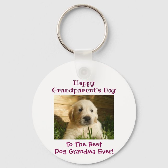 Chaveiro Happy Grandparent's Day Best Dog Grandmother Photo (Frente)