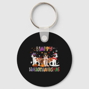 Chaveiro Happy Hallothanksmas Santo Bernard Dog Halloween C