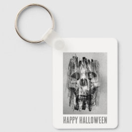 Chaveiro Happy Halloween. Distressed skull