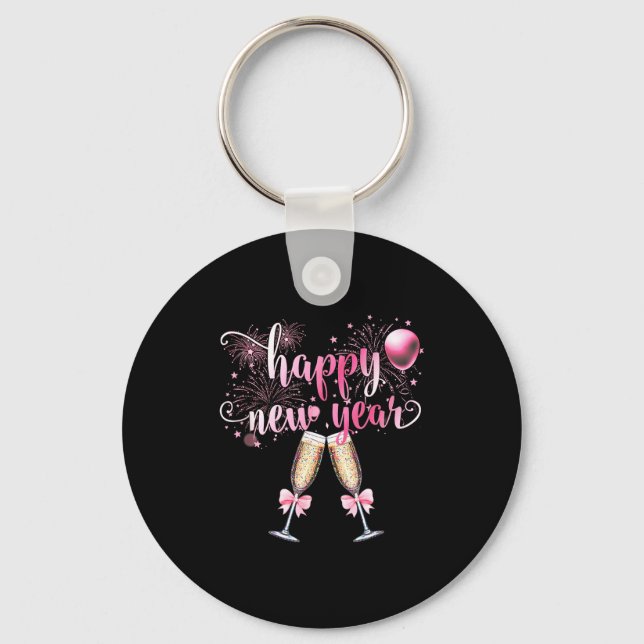 Chaveiro Happy New Year 2026, Cute Funny Gift Men, Women  (Frente)