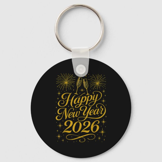 Chaveiro Happy New Year 2026 Womens New Years Eve Party  (Frente)