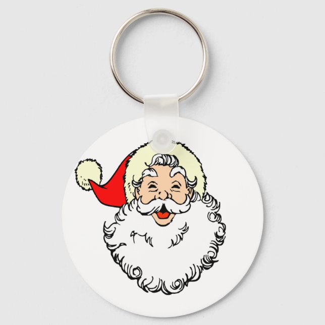 Chaveiro Happy Santa Claus Face Cartoon (Frente)