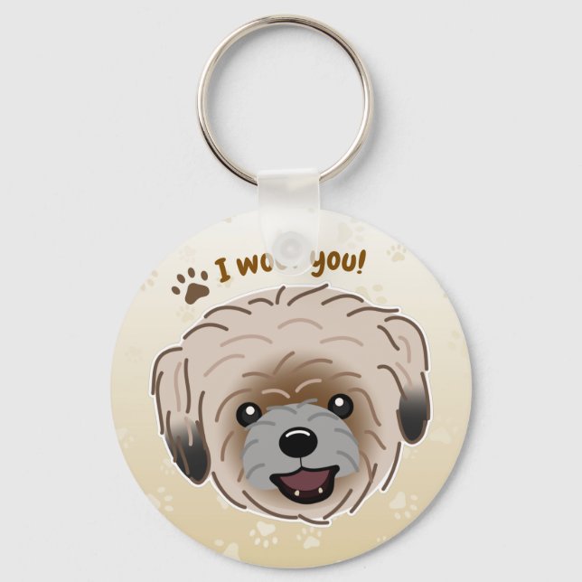 Chaveiro Happy Shih Tzu Dog Lover I Wows (Frente)