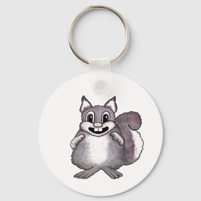 Chaveiro Happy Squirrel Cartoon Drawing  (Frente)