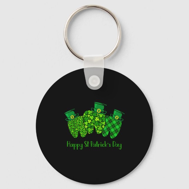 Chaveiro Happy St Patrick's Day Dental Istant Tooth Irish G (Frente)