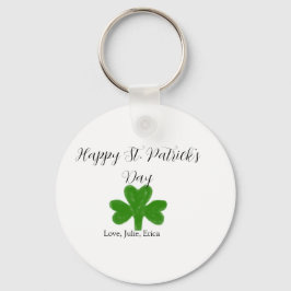 Chaveiro Happy St. Patrick's day green shamrock name 