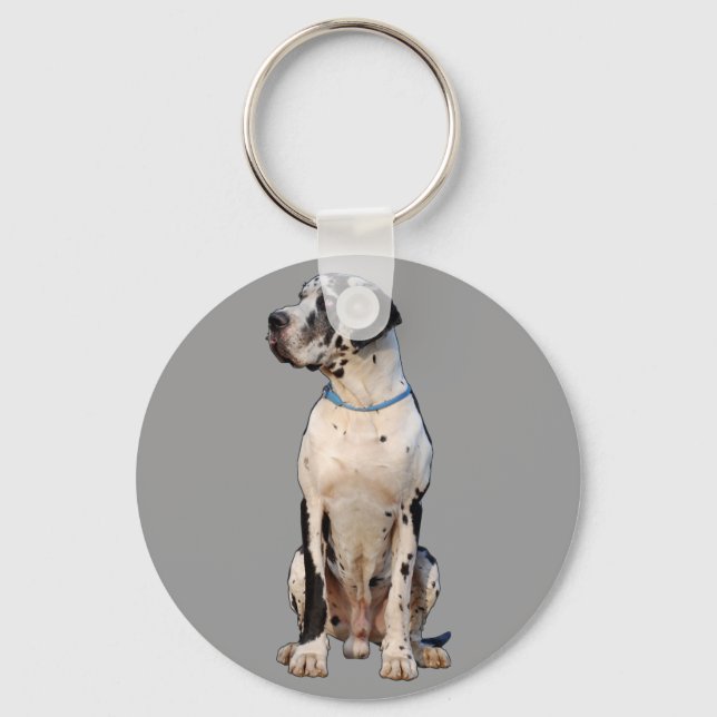 Chaveiro Harlekin Dogue Alemão (Frente)