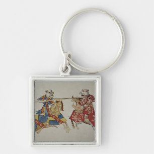 Chaveiro Harley 4205 f.366 cavaleiros Jousting, c.1445