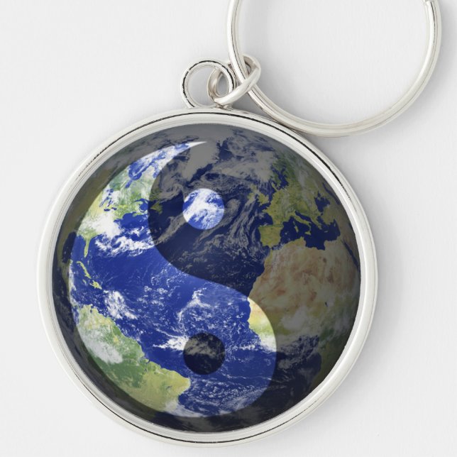 Chaveiro Harmonia Yin-Yang em Nosso Planeta (Frente)