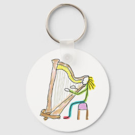 Chaveiro Harp Playing Stickman