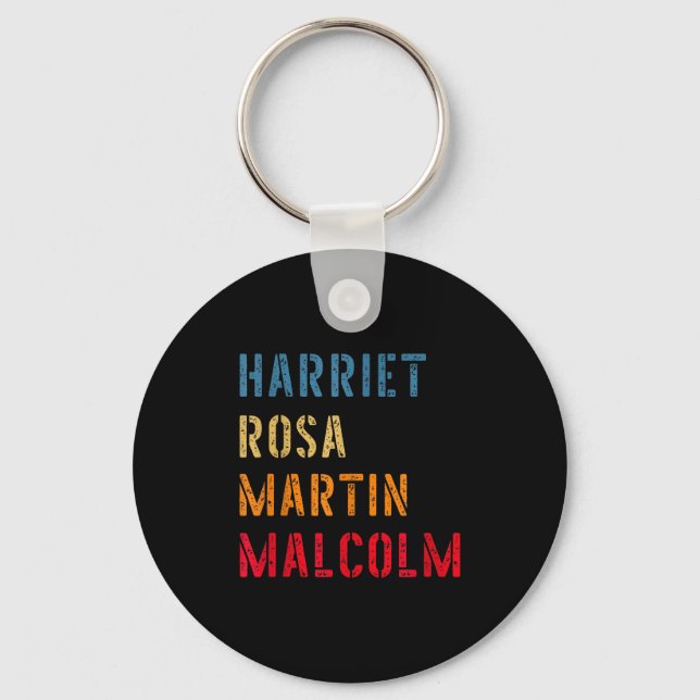 Chaveiro Harriet Rosa Martin Malcolm _ Líder da História Ne (Frente)