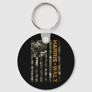 Chaveiro Harris 2024 Presidente Usa Camouflage Dudes Walz W